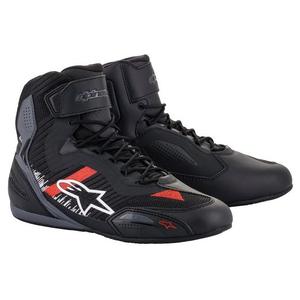 Cizme de motocicletă Alpinestars Faster 3 Rideknit Negru-Gri-Roșu