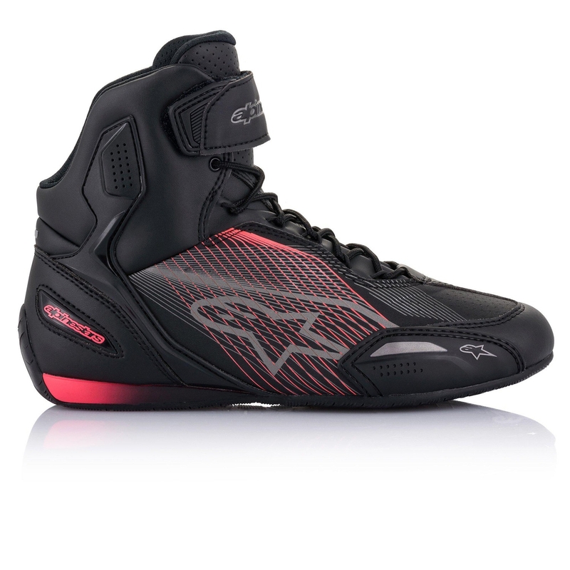 Ghete moto dama Alpinestars Stella Faster 3 negru-argintiu-roz