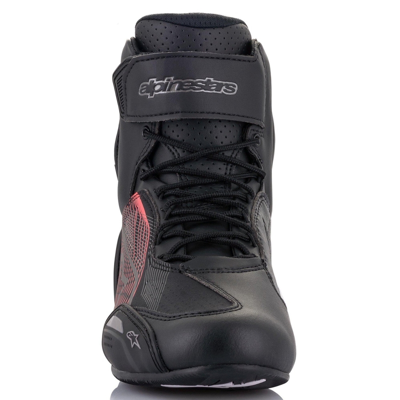 Ghete moto dama Alpinestars Stella Faster 3 negru-argintiu-roz