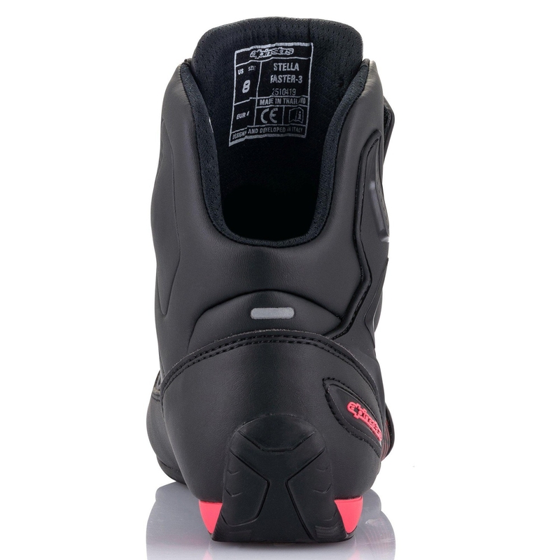 Ghete moto dama Alpinestars Stella Faster 3 negru-argintiu-roz