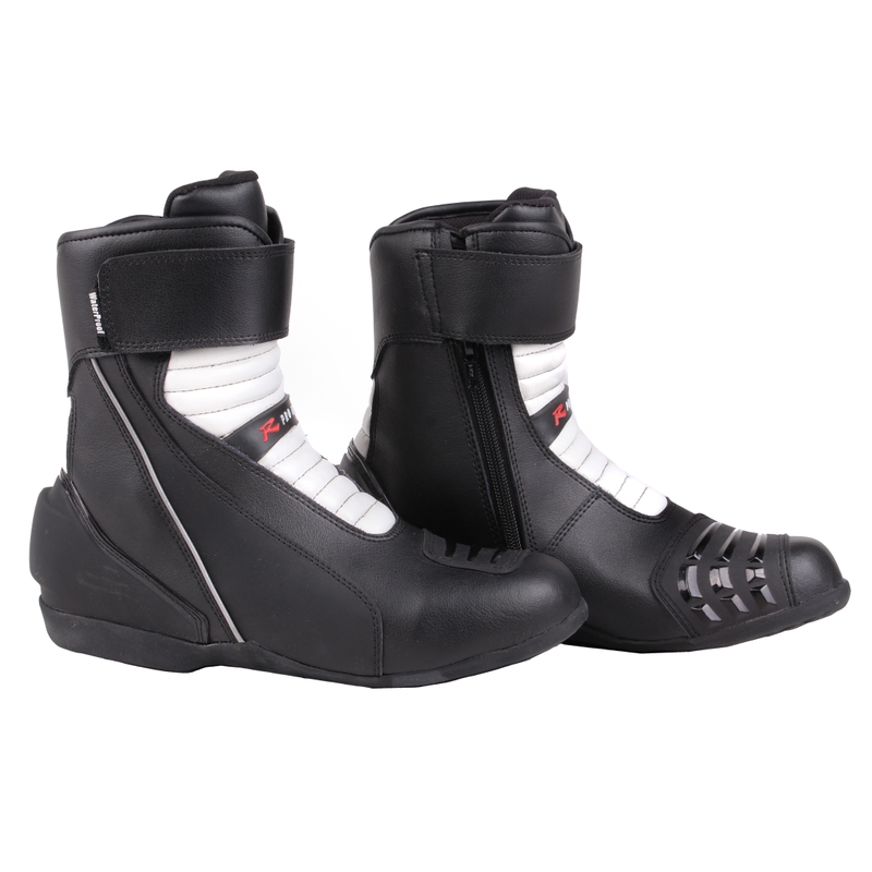 R-PRO Comfort negru și alb  cizme de motociclete negru și alb lichidare