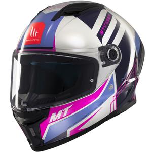 Casca moto integrala MT Stinger 2 Tron gri-violet-roz