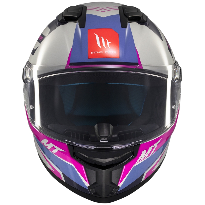 Casca moto integrala MT Stinger 2 Tron gri-violet-roz