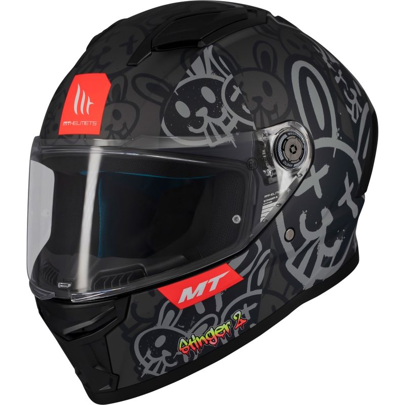 Casca moto integrala MT Stinger 2 RAM F1 negru-gri