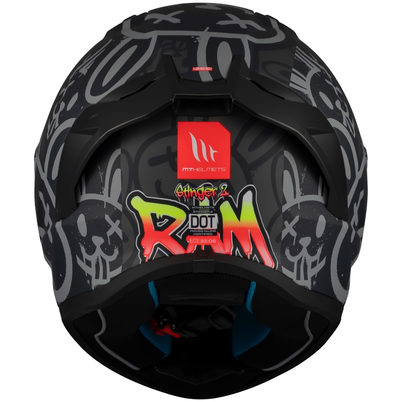 Casca moto integrala MT Stinger 2 RAM F1 negru-gri