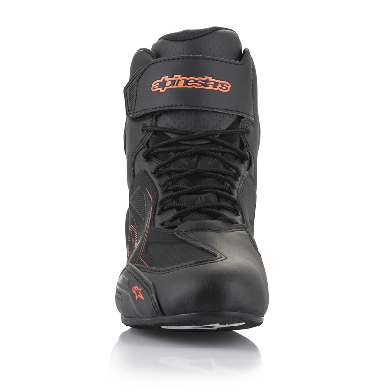 Ghete moto Alpinestars Faster 3 Drystar negru-rosu fluo