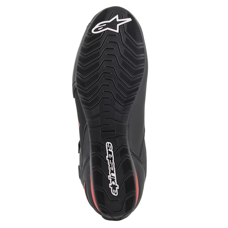 Ghete moto Alpinestars Faster 3 Drystar negru-rosu fluo