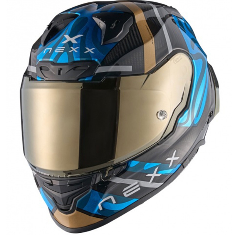 Cască integrală de motocicletă Nexx X.R3R Swirl turcoaz