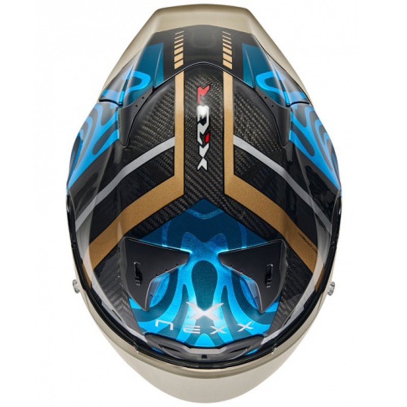 Cască integrală de motocicletă Nexx X.R3R Swirl turcoaz