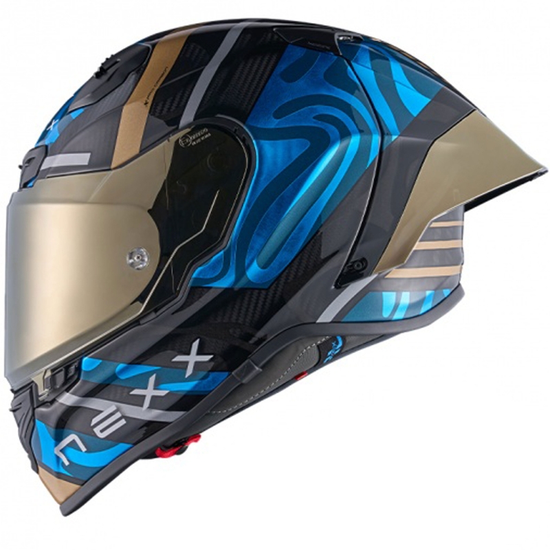 Cască integrală de motocicletă Nexx X.R3R Swirl turcoaz