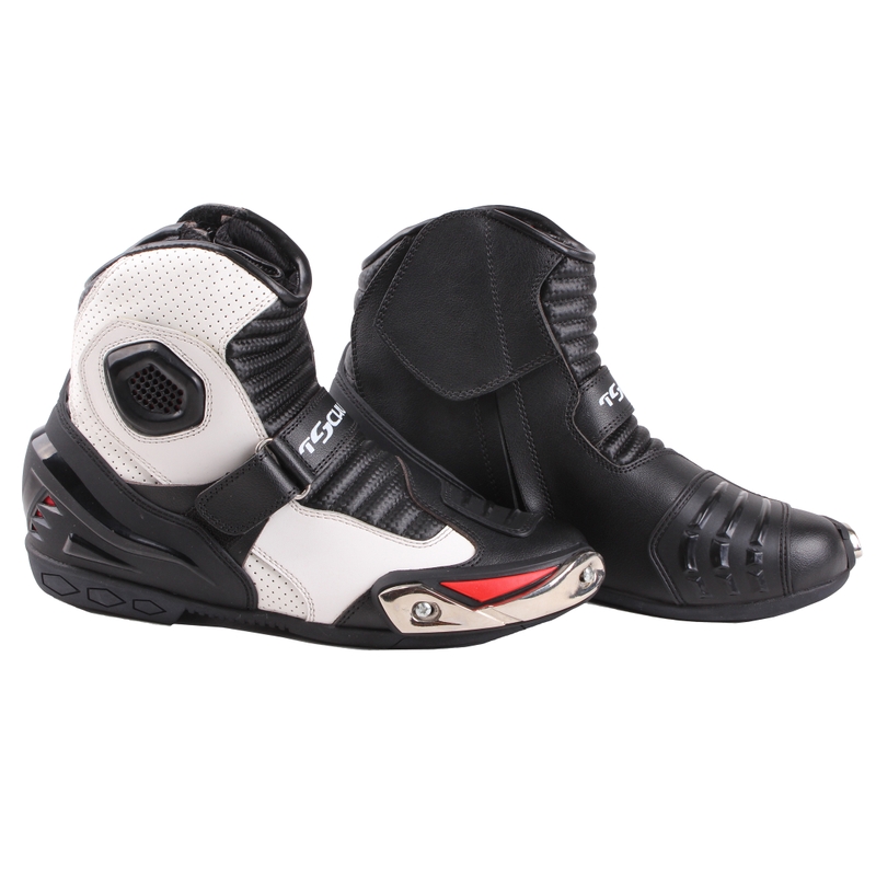 Tschul Speedy negru-alb-alb-roșu cizme de motociclete lichidare