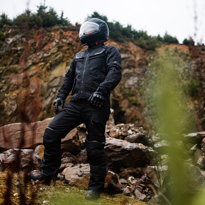 Geacă de motocicletă Oxford Advanced Rockland Dry2Dry neagră