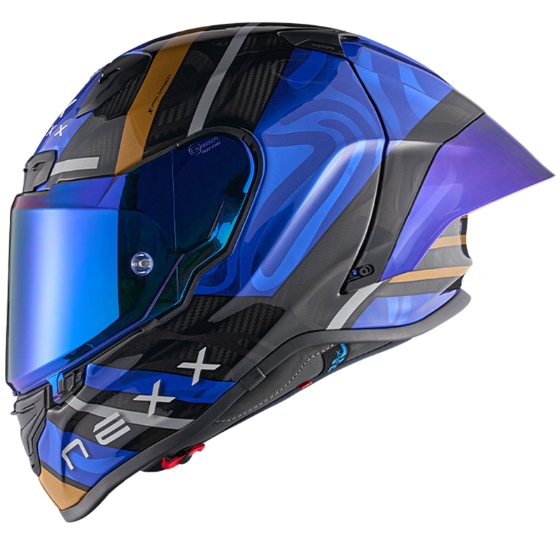 Casca integrala de motocicleta Nexx X.R3R Swirl albastru inchis