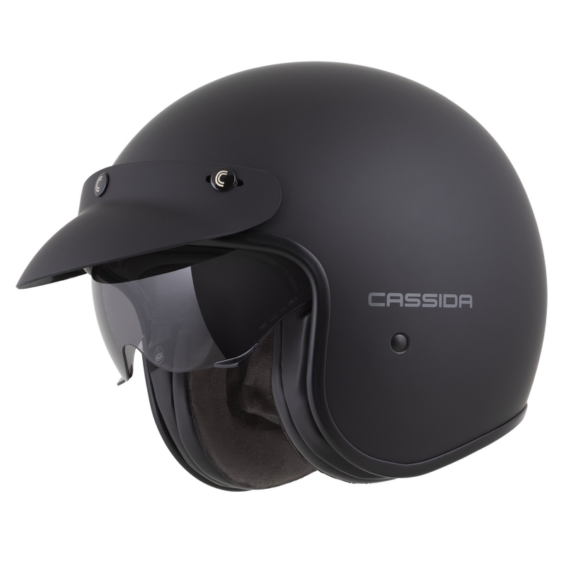 Cassida Motocicleta Cassida Oxygen 2.0 Solid Open Face Negru Mat-Gri Inchis