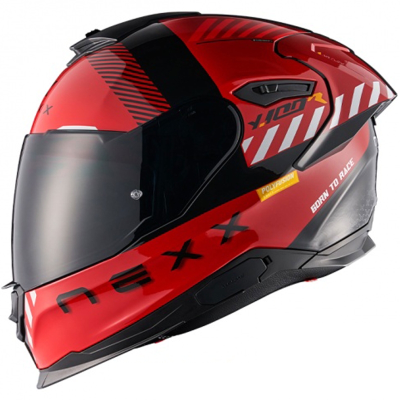 Cască integrală pentru motocicletă NEXX Y.100R Fade roșu-negru