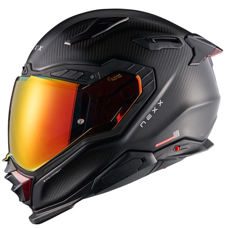 Cască de motocicletă integrală Nexx X.WST3 Zero PRO Carbon roșu mat