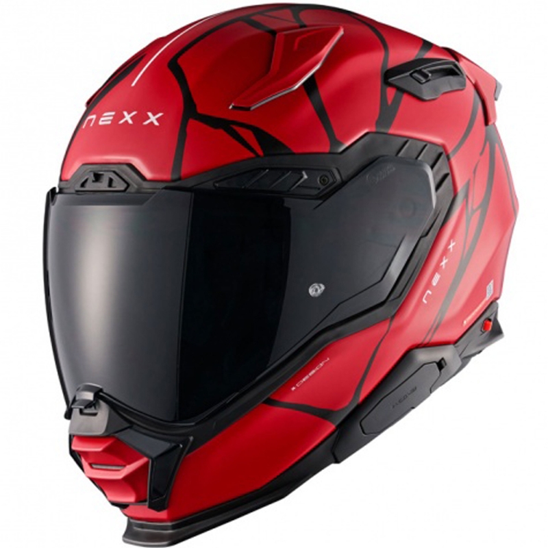 Cască integrală pentru motocicletă Nexx X.WST3 B-Side roșu-negru