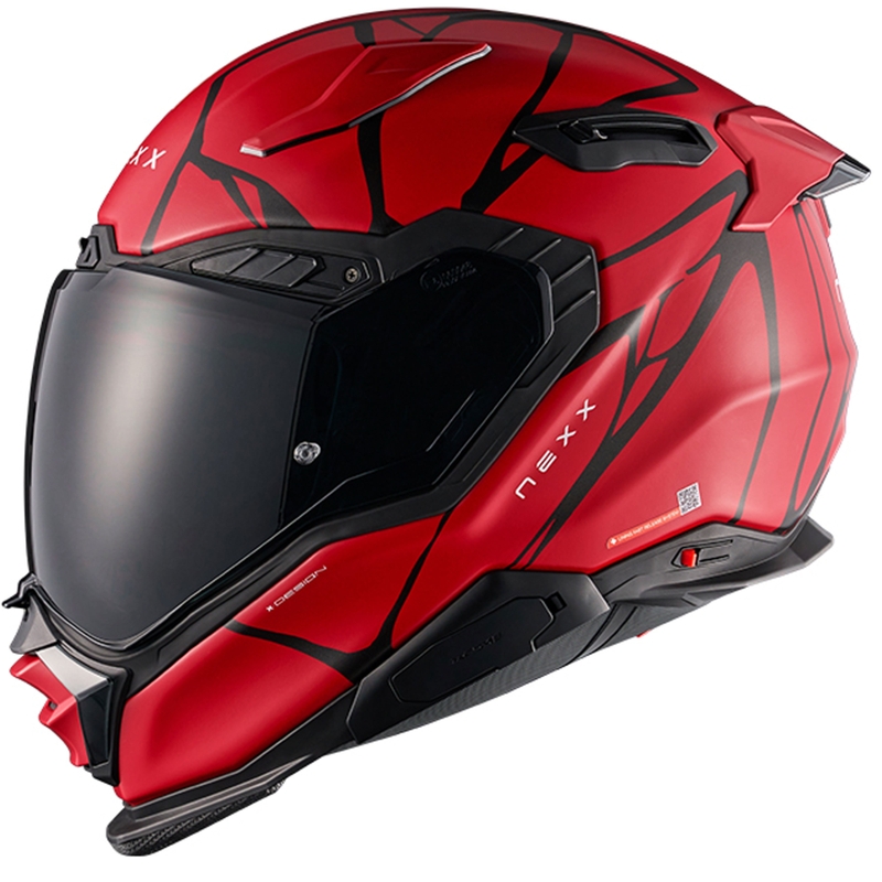 Cască integrală pentru motocicletă Nexx X.WST3 B-Side roșu-negru