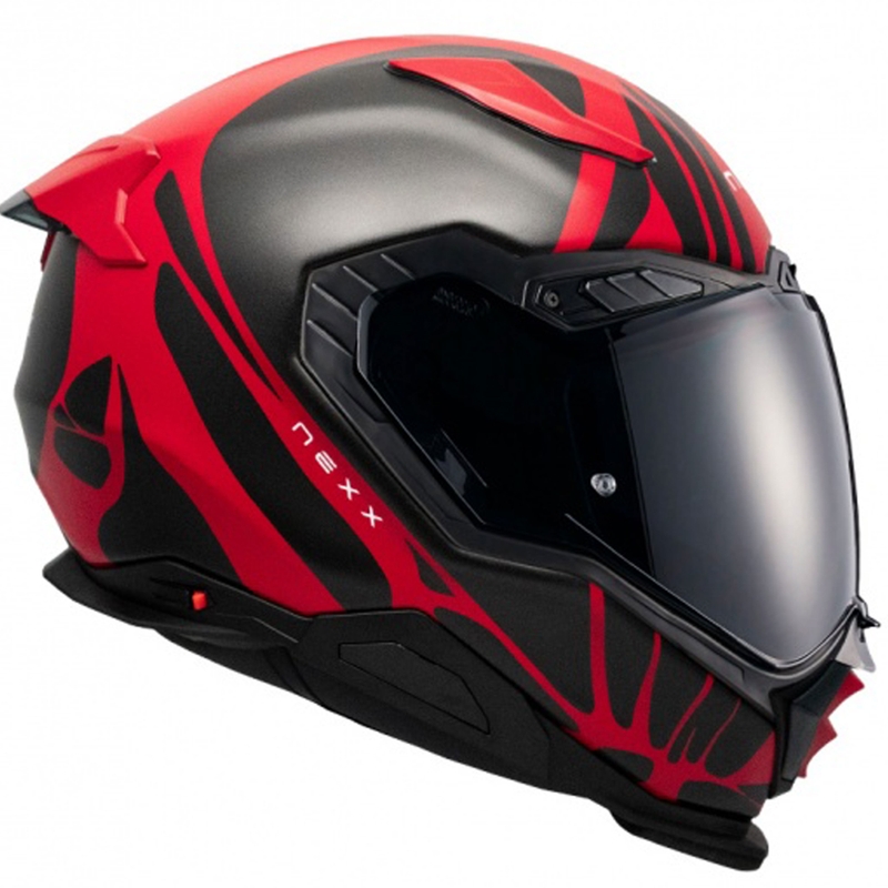Cască integrală pentru motocicletă Nexx X.WST3 B-Side roșu-negru