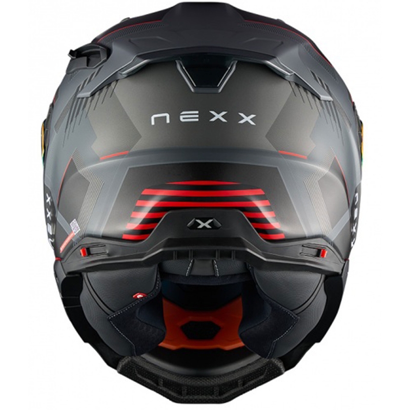 Casca moto integrala Nexx X.WST3 Fluence gri-rosu