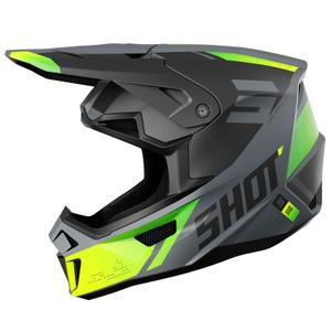 Casca de motocross Shot Lite Ultra galben fluo mat