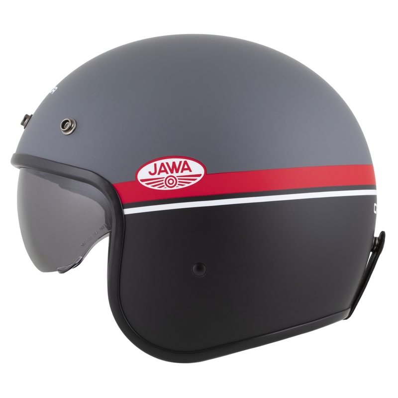 Casca de motociclete deschisa Cassida Oxygen 2.0 Jawa OHC mat gri-rosu-negru-alb