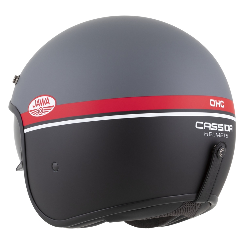 Casca de motociclete deschisa Cassida Oxygen 2.0 Jawa OHC mat gri-rosu-negru-alb