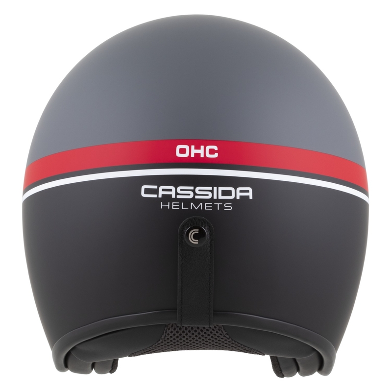 Casca de motociclete deschisa Cassida Oxygen 2.0 Jawa OHC mat gri-rosu-negru-alb
