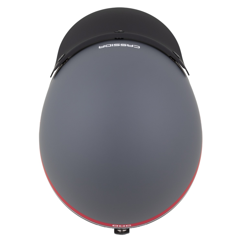 Casca de motociclete deschisa Cassida Oxygen 2.0 Jawa OHC mat gri-rosu-negru-alb