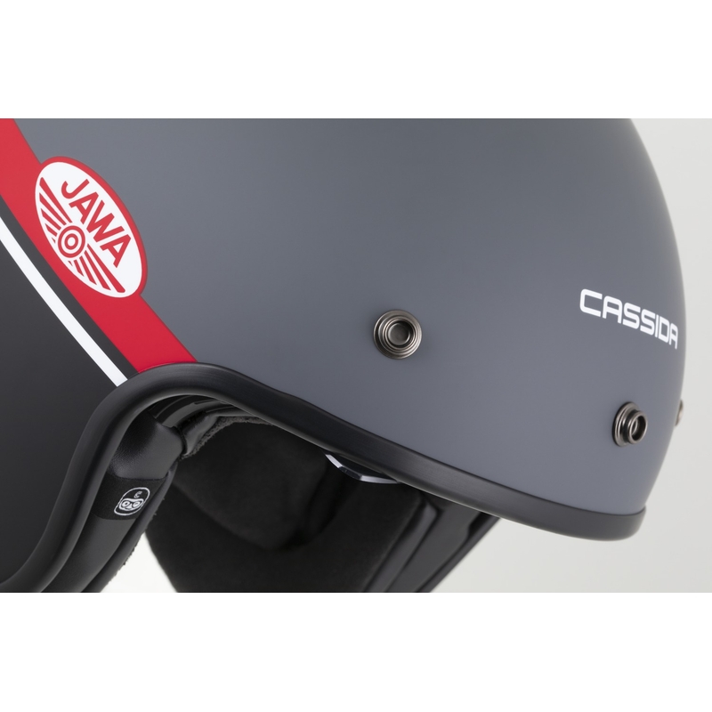 Casca de motociclete deschisa Cassida Oxygen 2.0 Jawa OHC mat gri-rosu-negru-alb