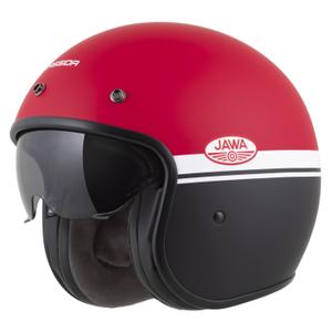 Cască de motocicletă deschisă Cassida Oxygen 2.0 Jawa OHC roșu-negru-alb mat