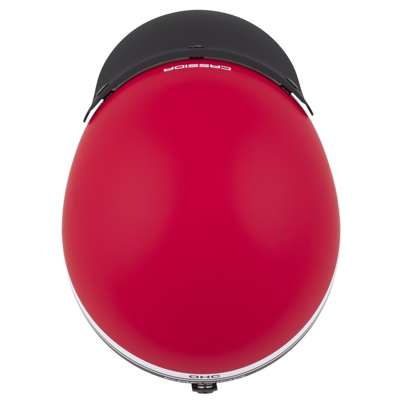 Cască de motocicletă deschisă Cassida Oxygen 2.0 Jawa OHC roșu-negru-alb mat