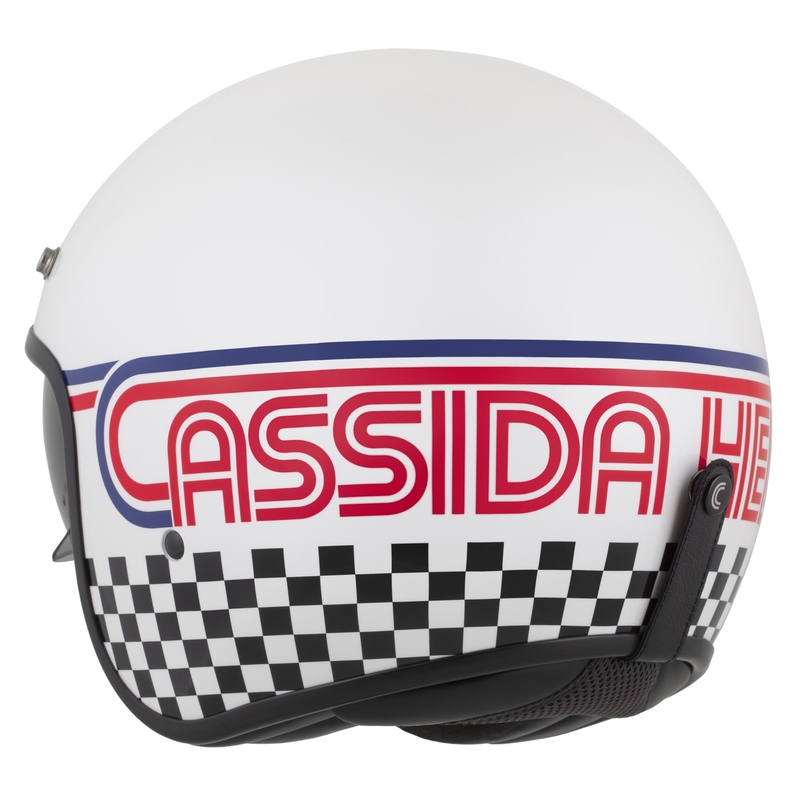 Cassida de motociclete Cassida Oxygen 2.0 Rondo open face alb-roșu-albastru-negru perlat
