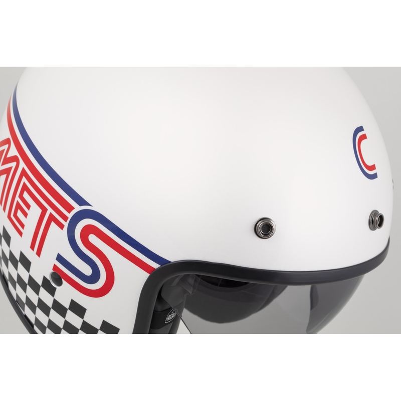Cassida de motociclete Cassida Oxygen 2.0 Rondo open face alb-roșu-albastru-negru perlat