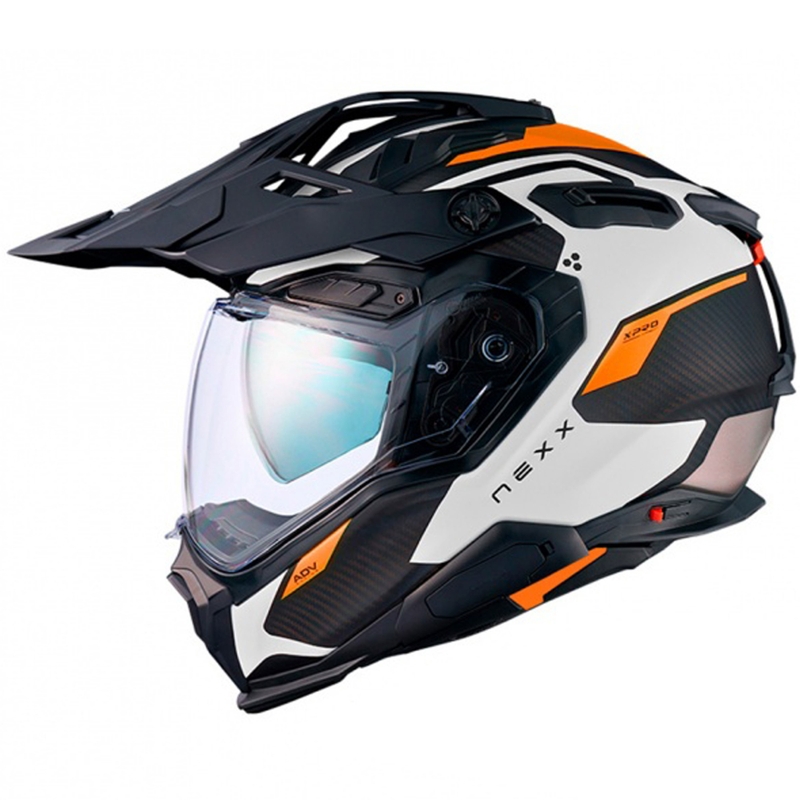 Casca enduro Nexx X.WED3 Keyo alb-portocaliu