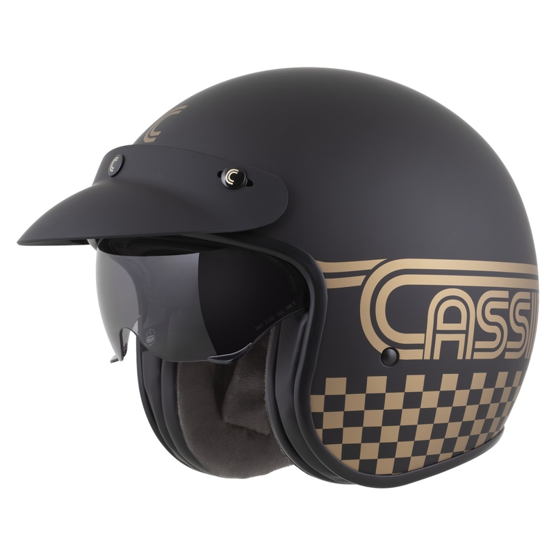 Cassca de motociclete Cassida Oxygen 2.0 Rondo deschisa negru-auriu mat