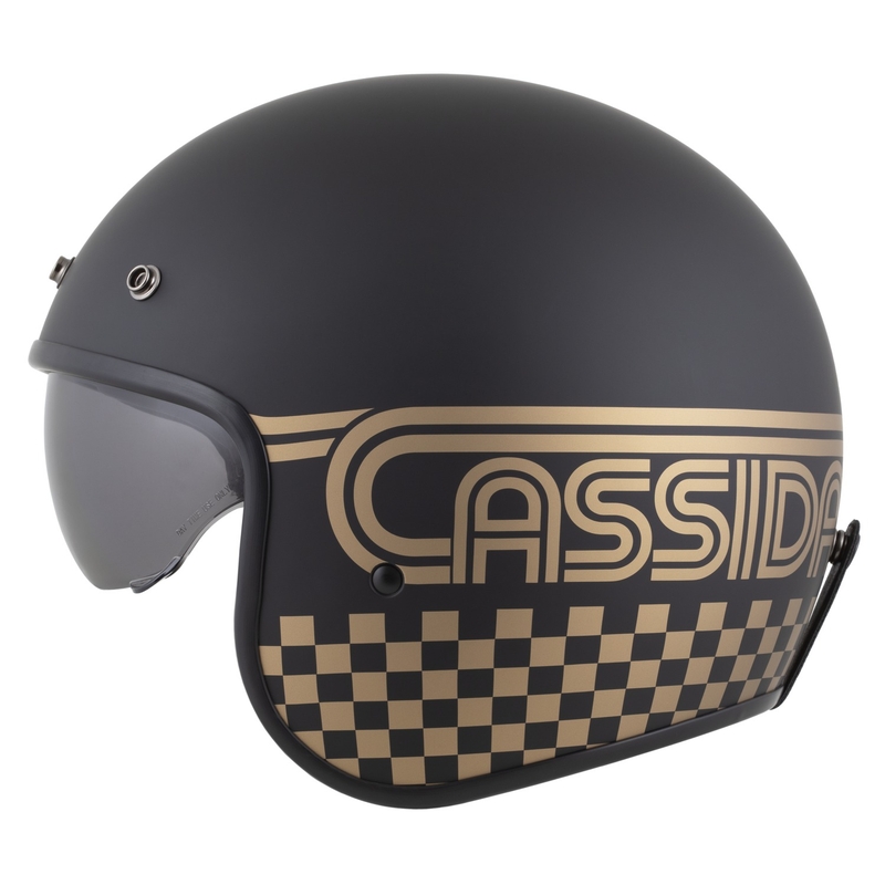Cassca de motociclete Cassida Oxygen 2.0 Rondo deschisa negru-auriu mat