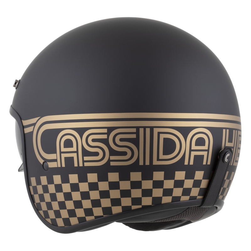 Cassca de motociclete Cassida Oxygen 2.0 Rondo deschisa negru-auriu mat