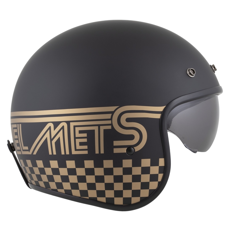 Cassca de motociclete Cassida Oxygen 2.0 Rondo deschisa negru-auriu mat