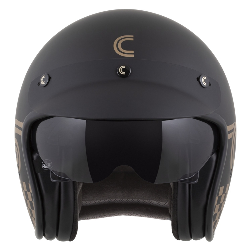 Cassca de motociclete Cassida Oxygen 2.0 Rondo deschisa negru-auriu mat