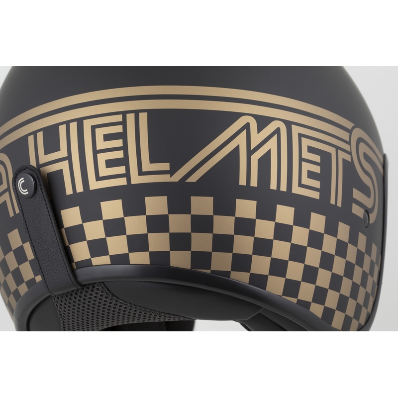 Cassca de motociclete Cassida Oxygen 2.0 Rondo deschisa negru-auriu mat