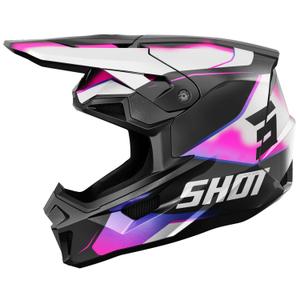 Casca motocross Shot Lite Astral albastru-roz