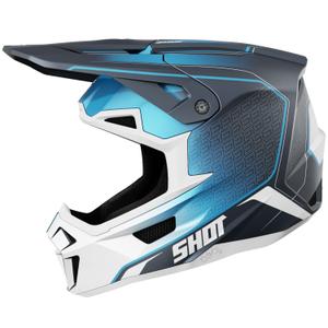 Casca de motocross Shot Lite Challenger albastru mat