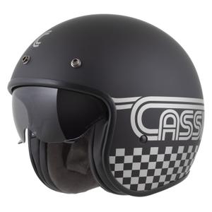 Cassă de motocicletă Cassida Oxygen 2.0 Rondo deschisă negru-argintiu mat