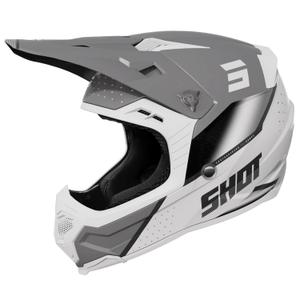 Casca de motocross Shot Core Honor gri-perla