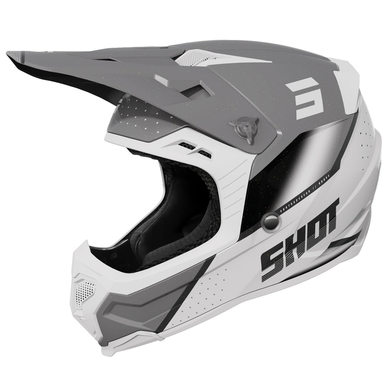 Casca de motocross Shot Core Honor gri-perla