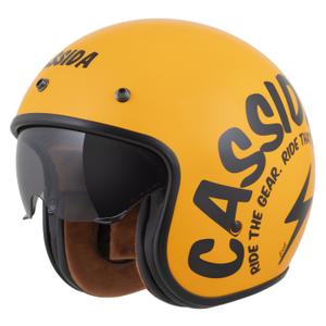 Cassida de motociclete Cassida Oxygen 2.0 Gear deschisa galben-negru