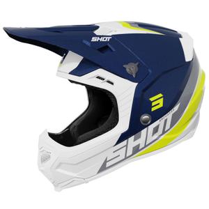 Casca de motocross Shot Core Custom albastru-perlat