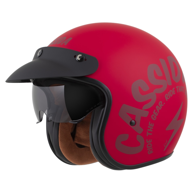 Cassida Motocicleta Cassida Oxygen 2.0 Gear Open Face Rosu Mat-Rosu Inchis