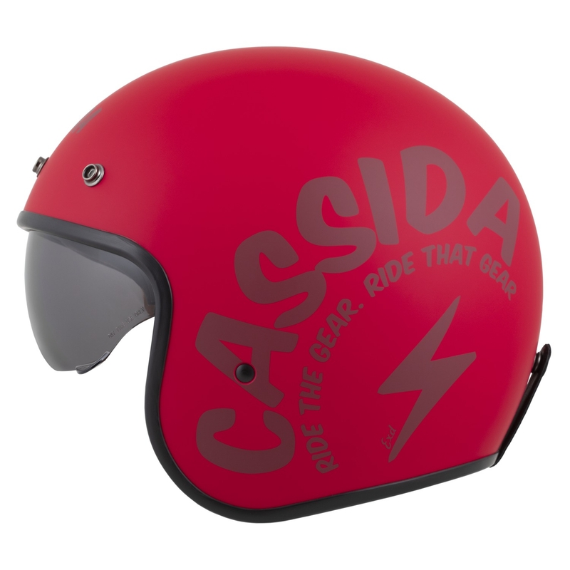 Cassida Motocicleta Cassida Oxygen 2.0 Gear Open Face Rosu Mat-Rosu Inchis